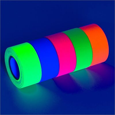 Cina Nastro d'avvertimento della luce ultravioletta di nastro adesivo di cotone del nastro fluorescente al neon luminoso UV del panno per il partito fornitore