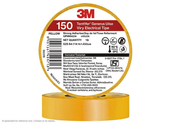 Cina 3M Temflex 150 | 0.13 mm PVC Vinyl | 600 V Rated | Self-Extinguishing | Six Colors fornitore