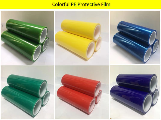 film protettivo autoadesivo del multi PE di colore 50um per protezione di superficie del metallo, della plastica e di vetro fornitore