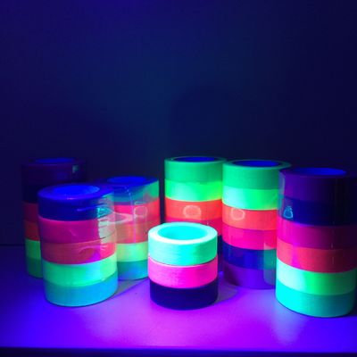 KZ-CT4BL3 | Nastro Adesivo Luminoso | Luce Nera | Neon | Fluorescente | Nastro in Tessuto di Cotone | Per Avvertimento | Per Festa fornitore