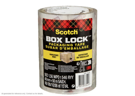 3M Scotch Box Lock 3950 | Clear BOPP Film | Acrylic | 48 mm x 50 m | 76.2 mm Core fornitore