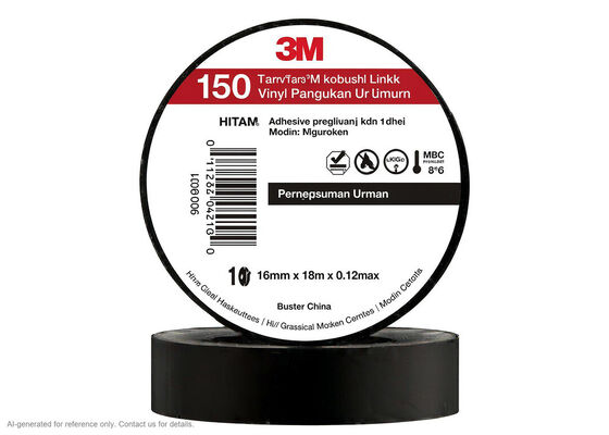 3M Temflex 150 | 0.13 mm PVC Vinyl | 600 V Rated | Self-Extinguishing | Six Colors fornitore