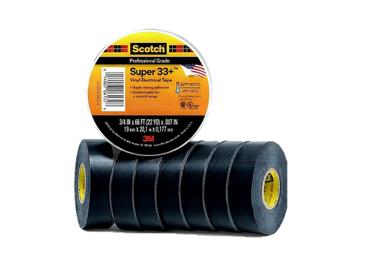 3M Scotch 33+. Nastro elettrico. Isolamento. Nero.